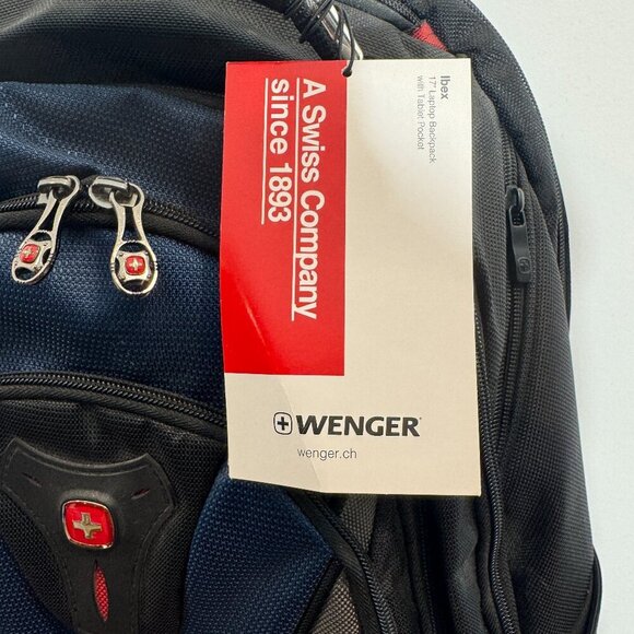 Wenger Ibex ScanSmart Unisex 17" Laptop Backpack w/Tablet Pocket Black/Blue/Grey - Picture 11 of 12